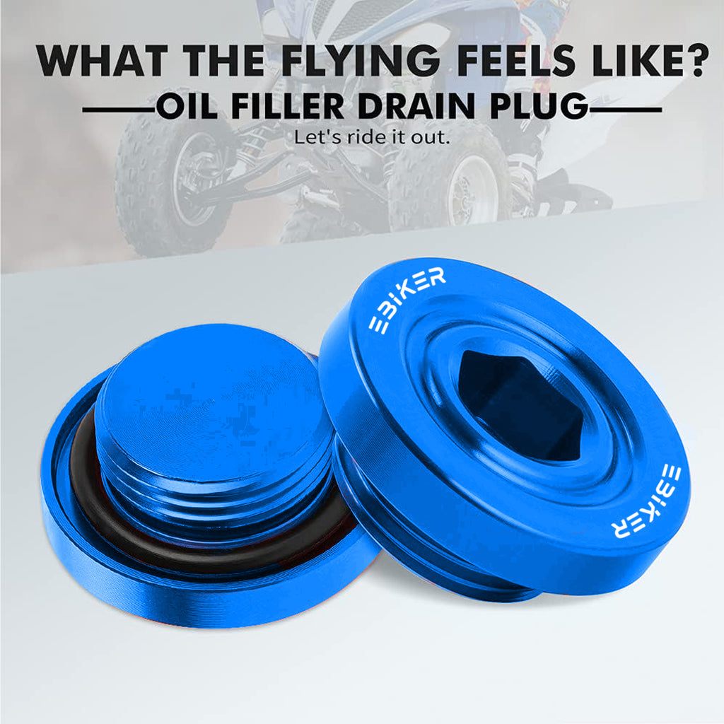 Crankcase Oil Filter Drain Plug Blue for Yamaha Raptor 700/700R - 890234_2