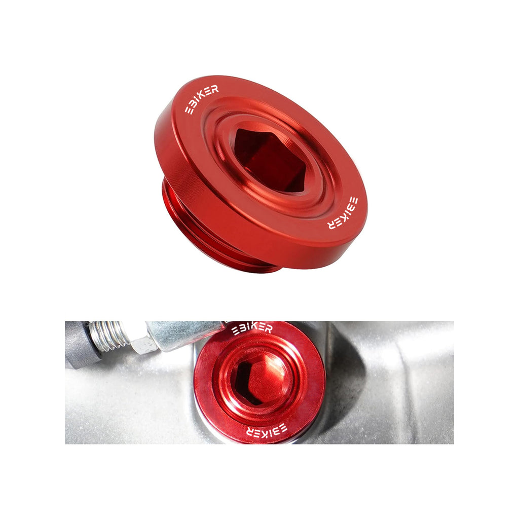 Crankcase Oil Filter Drain Plug Without O-Ring Red for Yamaha Raptor - 890235 _1