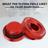 Crankcase Oil Filter Drain Plug Without O-Ring Red for Yamaha Raptor - 890235 _2