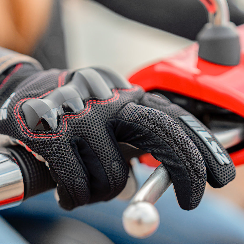 LS2 Chaki Gloves – Ventilated Goatskin Leather Motorcycle Gloves_8