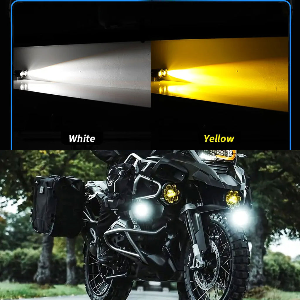 Universal Dual Color Motorcycle LED Headlight Projector Lens JM-40W_7