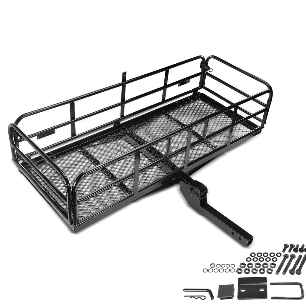 Fold Up Hitch Cargo Carrier Heavy Duty 60"x24"x14" Rack_8