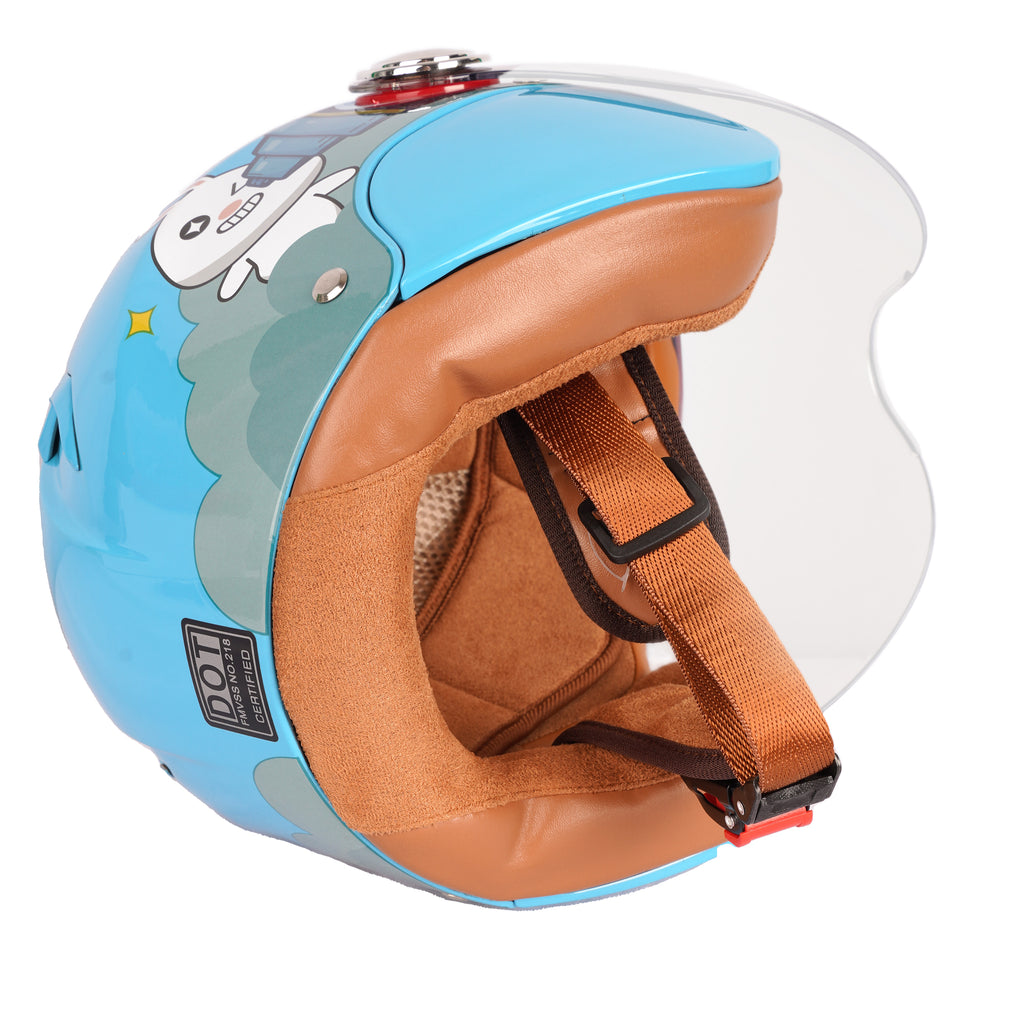 خوذة حماية للأطفال مع غلاف ABS قوي، خوذة أمان مفتوحة الوجه للأطفال - 835625
