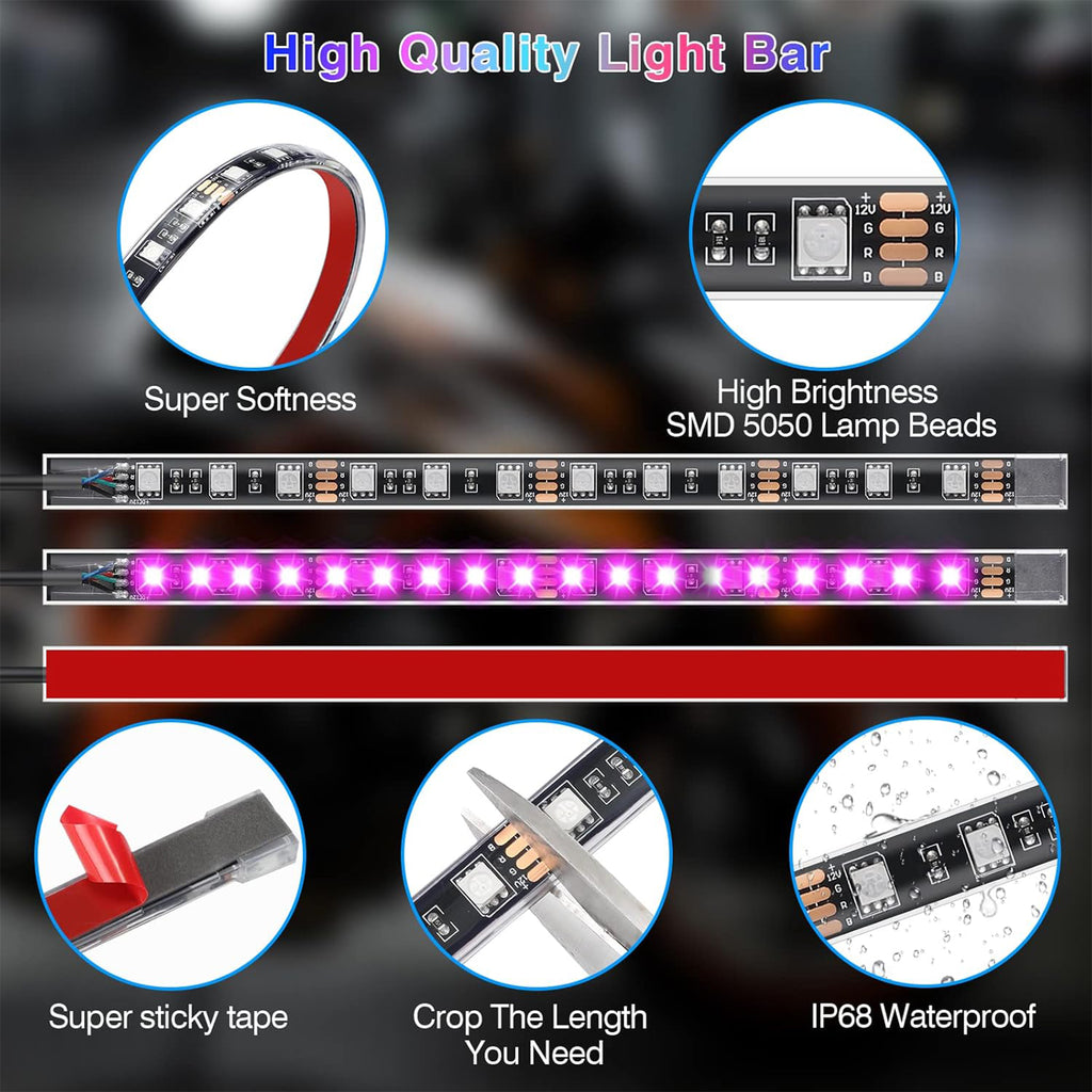 APP Fantasy One Drag 16 Motorcycle RGB Atmosphere Light 16 Straps - 100340