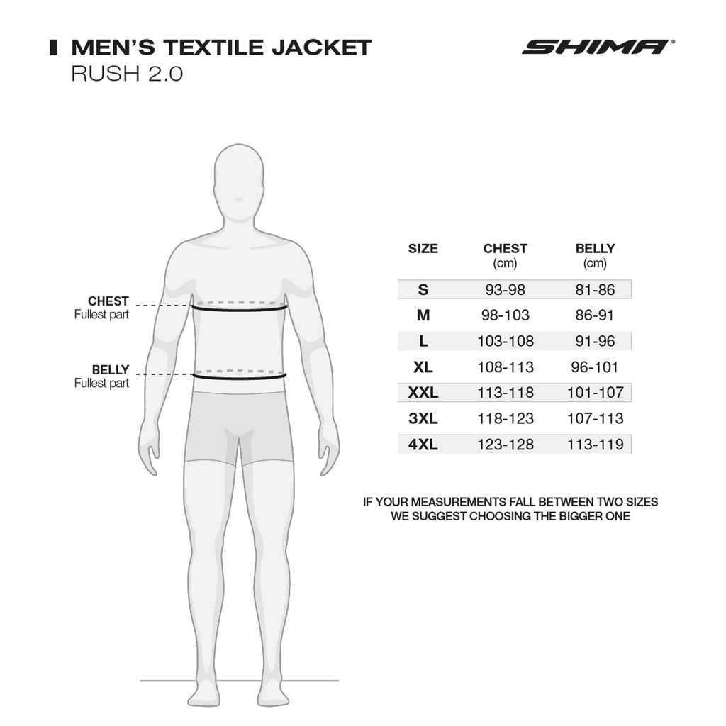 SHIMA RUSH 2.0 Men Black 3 Layer Textile Motorcycle Waterproof Jacket_9