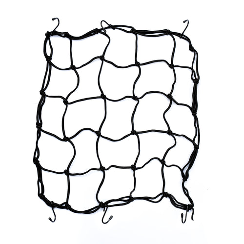 Motorcycle Helmet Bungee Cargo Luggage Net with Hooks Black_2