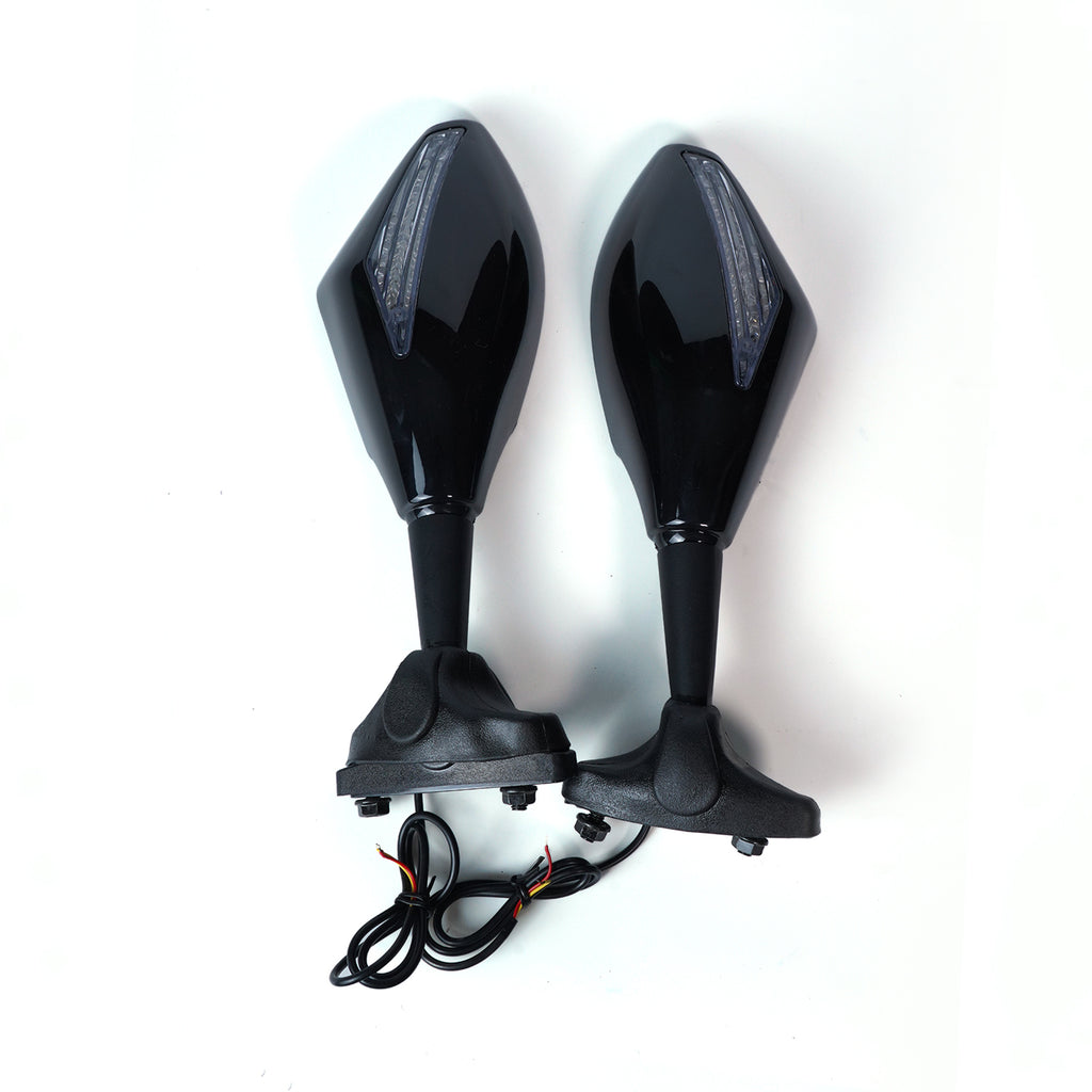 مرايات جانبية  مقاس عالمي للدراجة  انارية مع ضوء أصفر أسود لامع HP-J171 846058