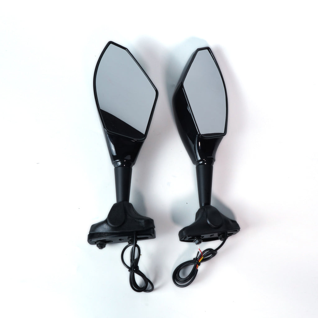 مرايات جانبية  مقاس عالمي للدراجة  انارية مع ضوء أصفر أسود لامع HP-J171 846058