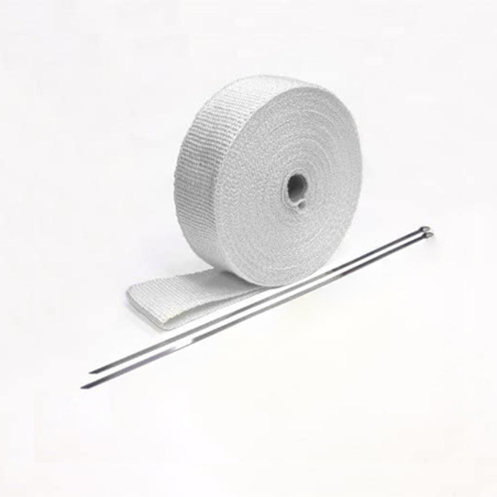 Motorcycle Exhaust Heat-Wrap 5CM x 10M White_1