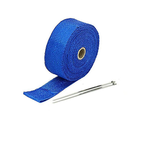Motorcycle Exhaust Heat-Wrap 5CM x 10M Blue_1