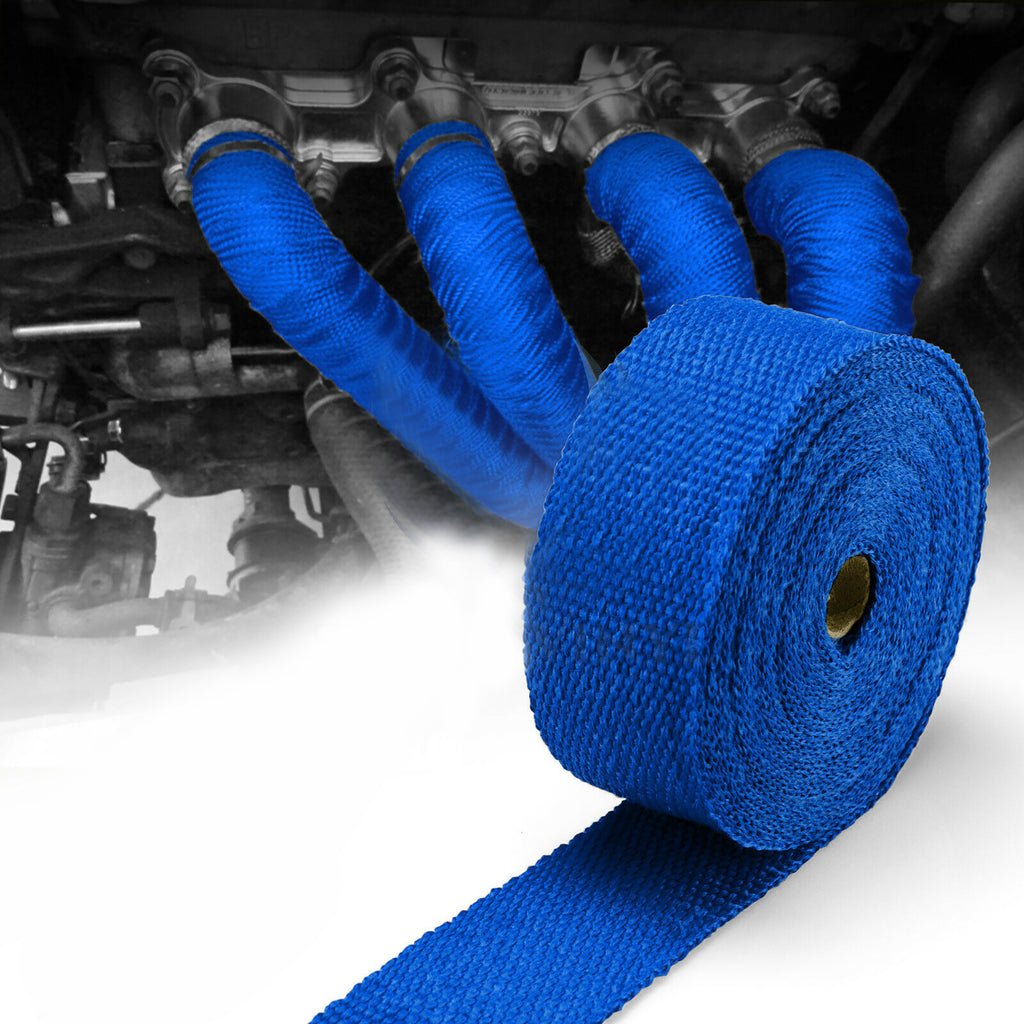 Motorcycle Exhaust Heat-Wrap 5CM x 10M Blue_3