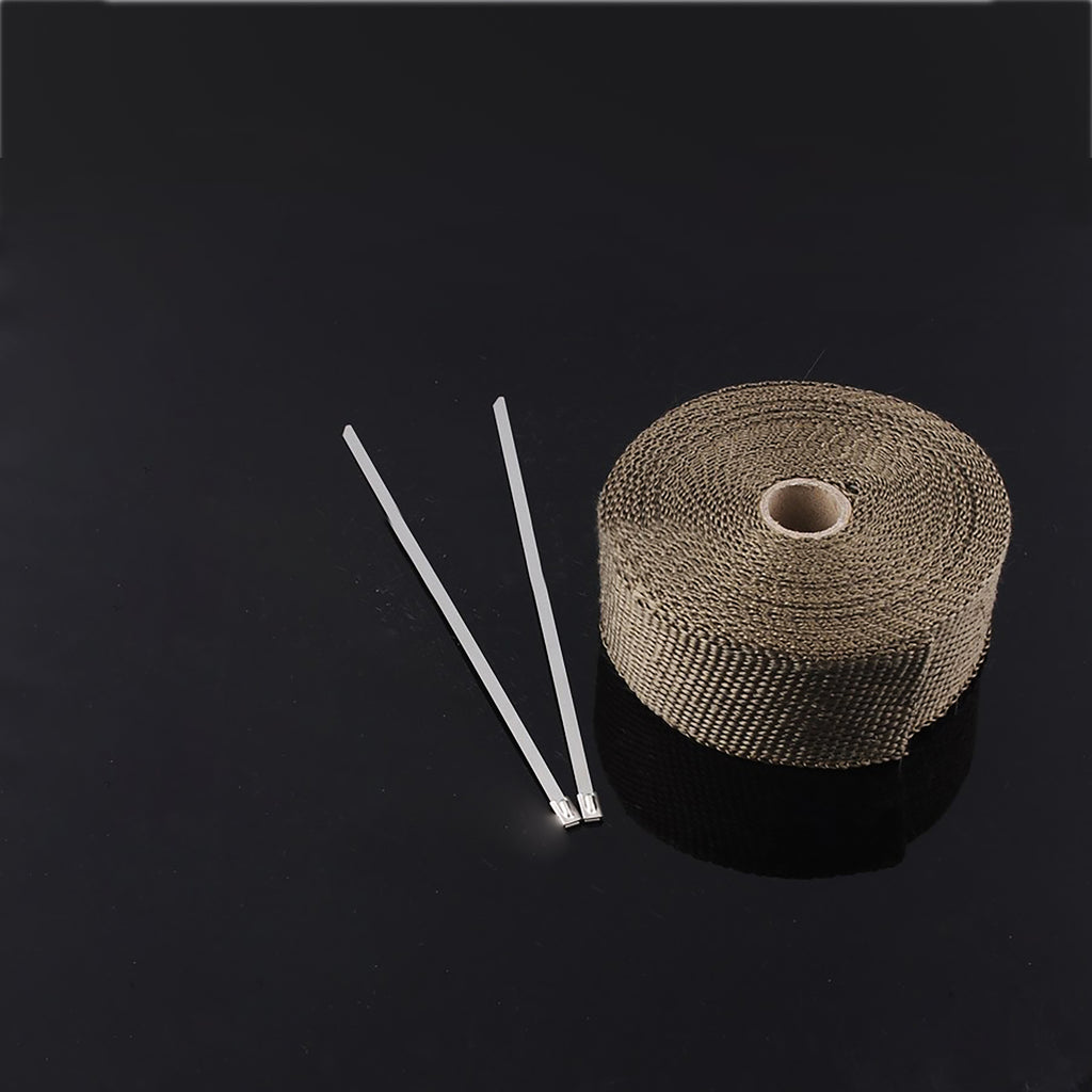 Motorcycle Exhaust Heat-Wrap 5CM x 10M Brown_4