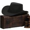 Retro Western Cowboy Open Face Motorcycle Half Helmet_2