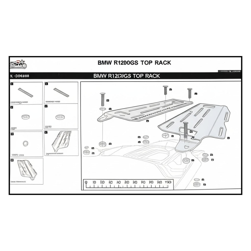 BMW R1200GS R1250GS Top Rack 2010–2023 Rear Tail Luggage Carrier Bracket_2