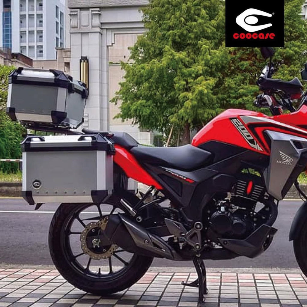 COOCASE X4-J2 SILVER 28L Motorbike Tail Storage Box (1 Pair)_9