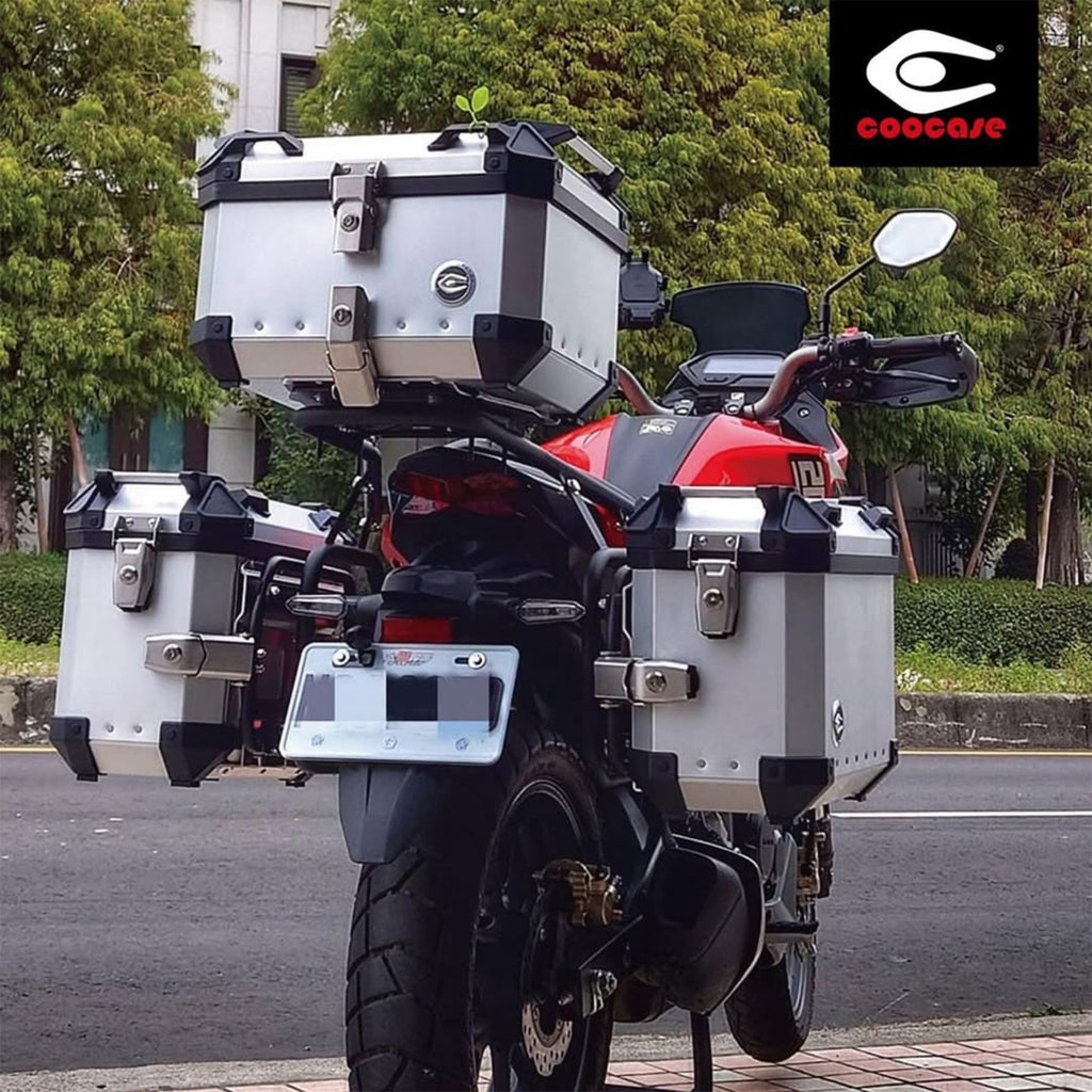 COOCASE X4-J2 SILVER 28L Motorbike Tail Storage Box (1 Pair)_10