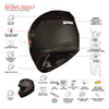 SMK Bionic Adult Solid Black GL 200 Full Face DOT & ECE Certified Helmet _7