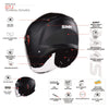 SMK GTJ Solid GL 100 Open Face Helmet with Dual Shell & Sun Visor_6