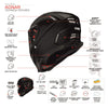 SMK Agnar Tektron MA 263 Full Face Helmet with Aggressive Styling & Wide Visor_7