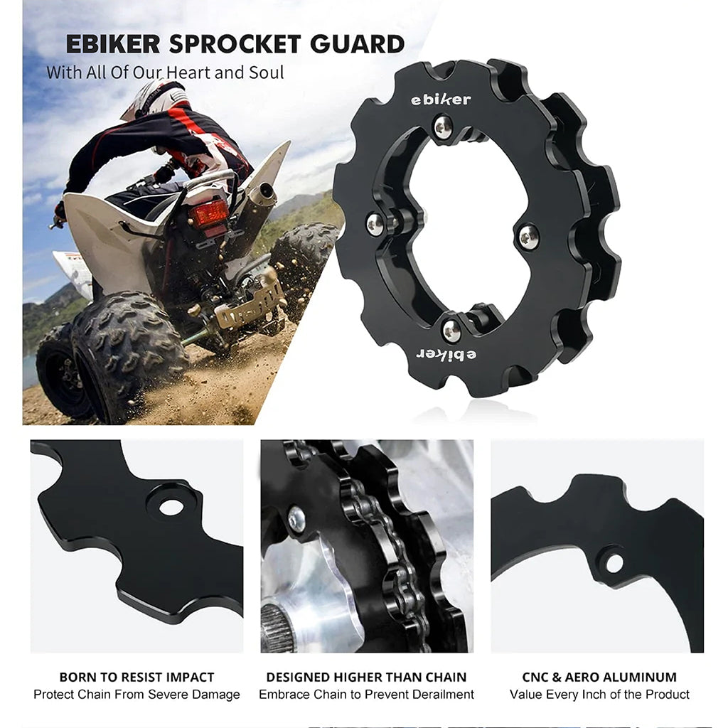 ATV Dual Sprocket Guard For Yamaha Raptor 700 YFM700R 2012-20 Black, Blue & Red_10