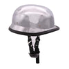 German Style Open Face Half Shell DOT Approved Silver Glossy Helmet -  78575_3