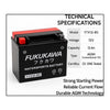 Fukukawa YTX12-BS 12V 10Ah Sealed AGM Motorcycle Battery_6