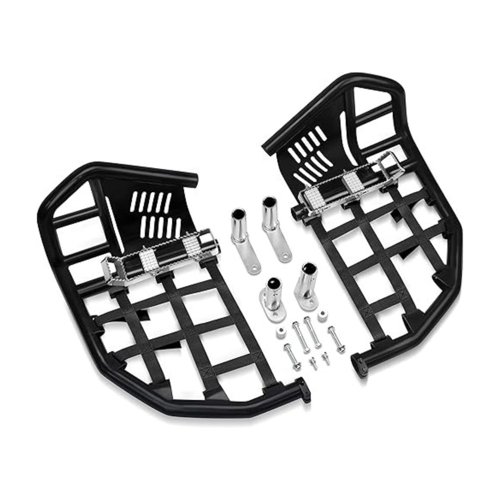 Pro Heavy Duty Nerf Bars T7 Raptor 700, Black 2pc Adjustable Foot Peg Set_2
