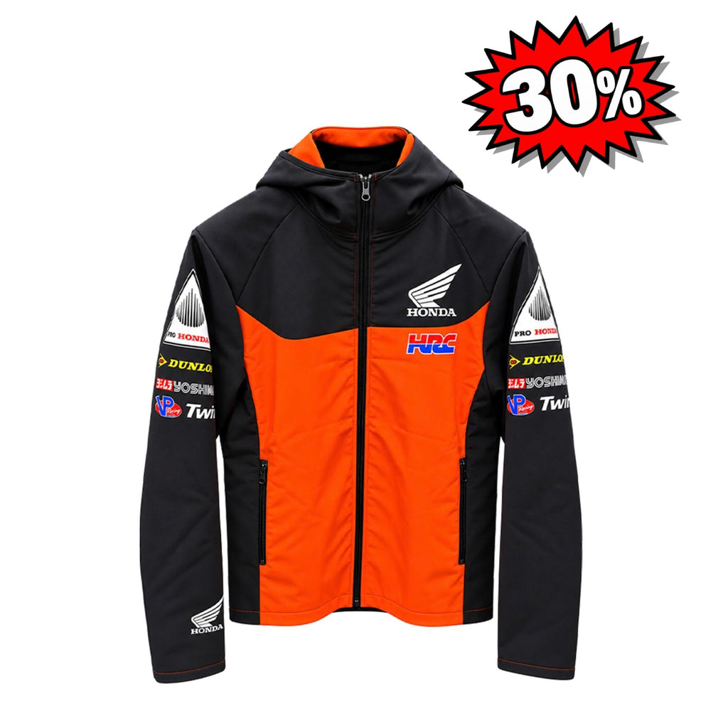 Honda Black Full Sleeve Motorcycle Riding Jacket - 709395