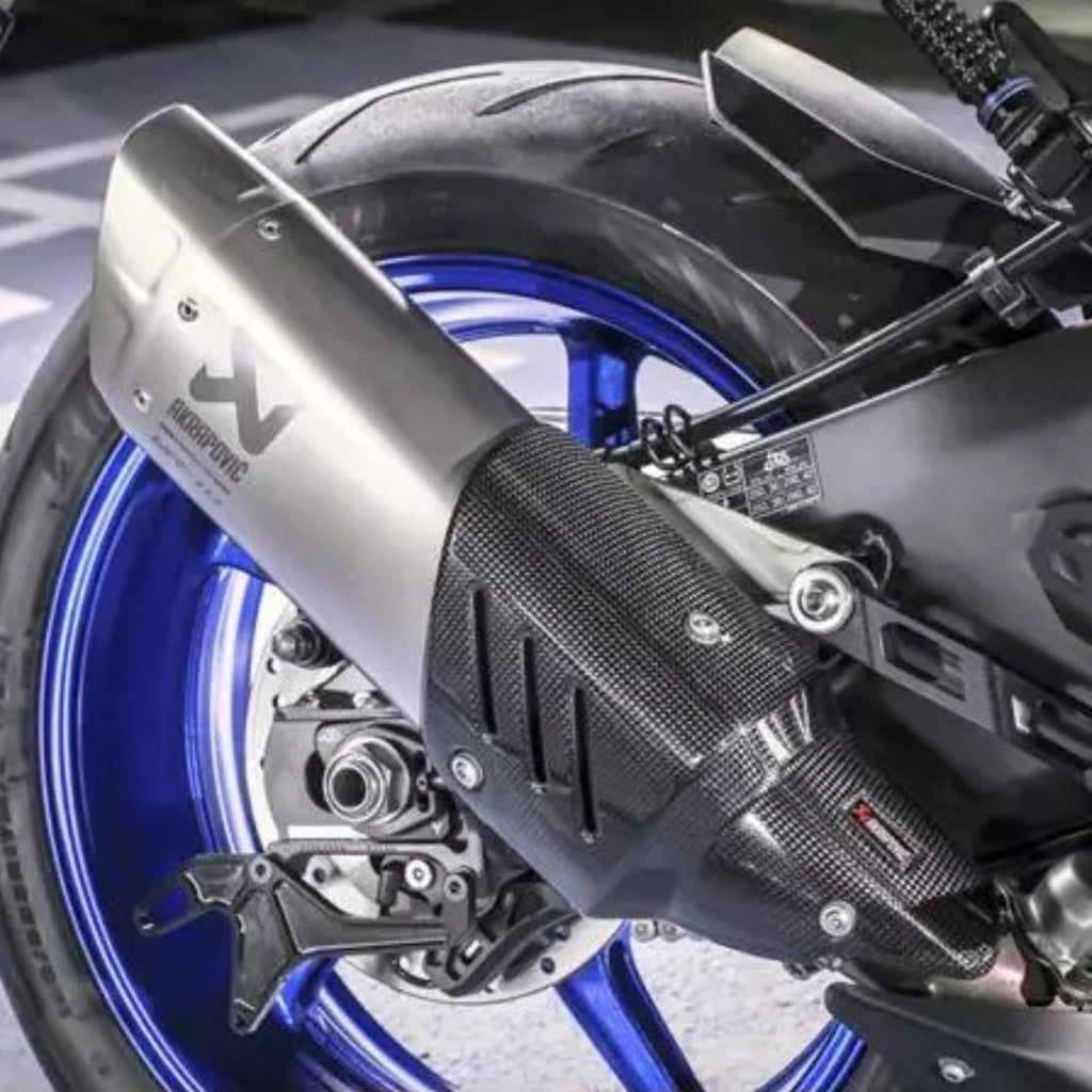 نظام عادم كاتم صوت من ألياف الكربون من Akrapovic مصنوع من الفولاذ المقاوم للصدأ - 875536