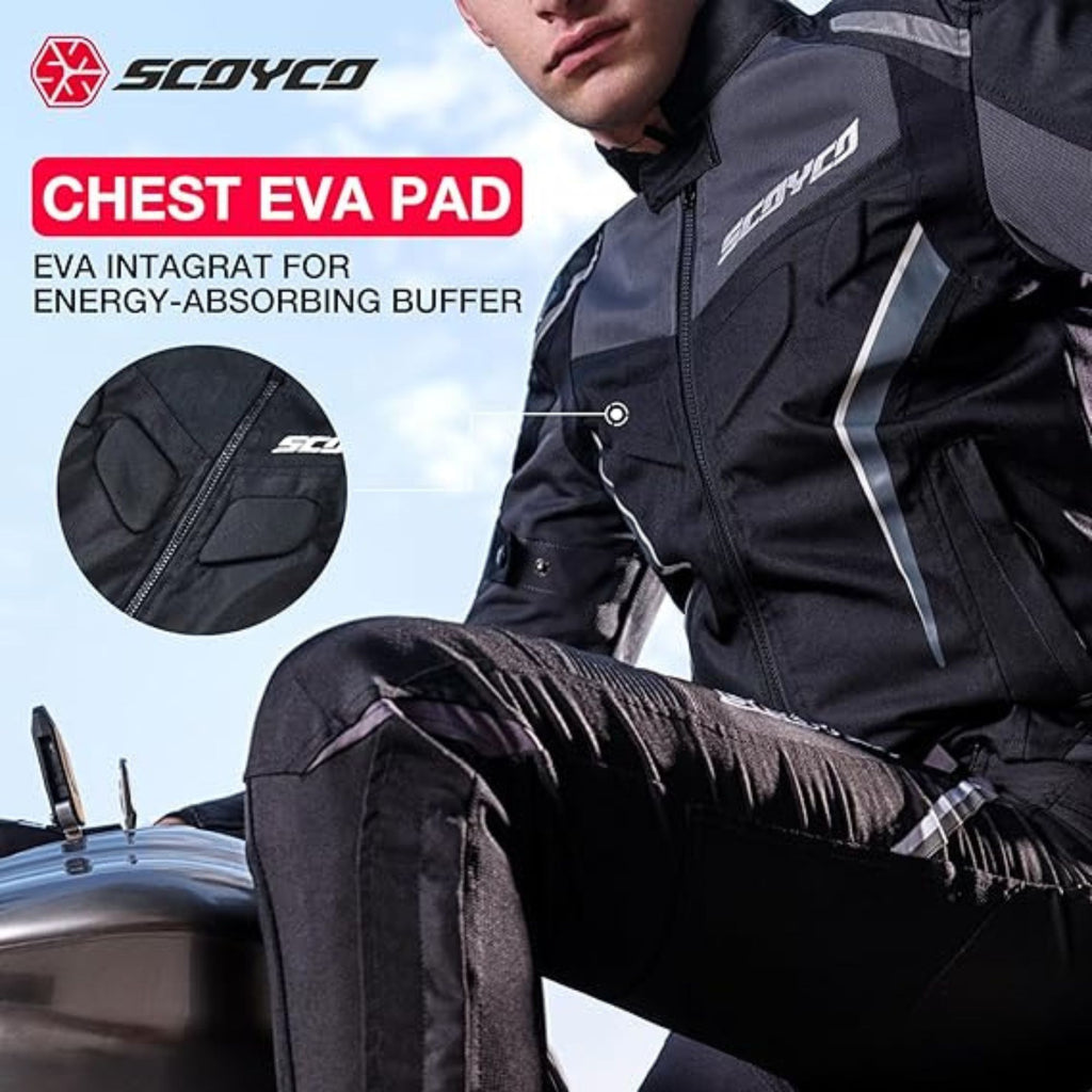 SCOYCO JK103-2 BK/GRY Men’s Mesh Protective Motorcycle Jacket_6