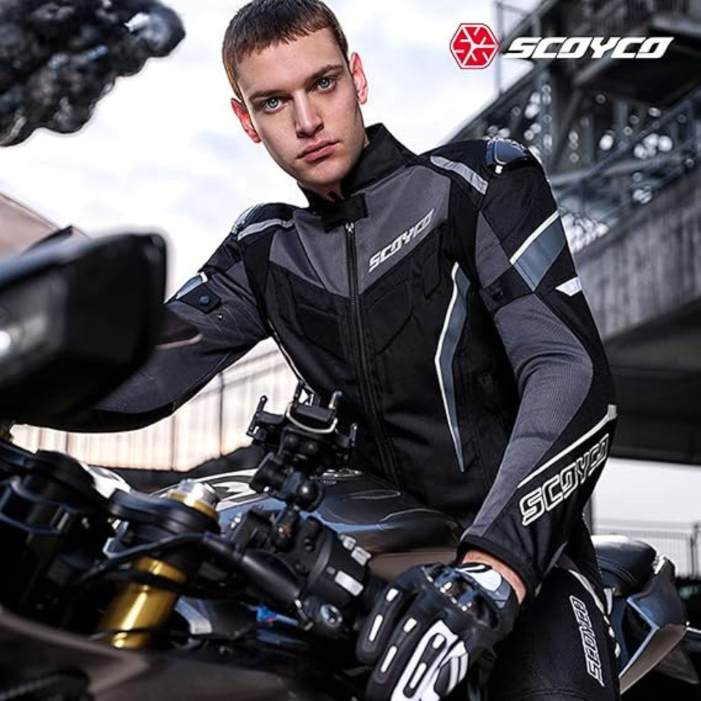 SCOYCO JK103-2 BK/GRY Men’s Mesh Protective Motorcycle Jacket_4