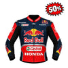 Red Bull Honda Full Sleeve Motorcycle Racing Jacket - 709359