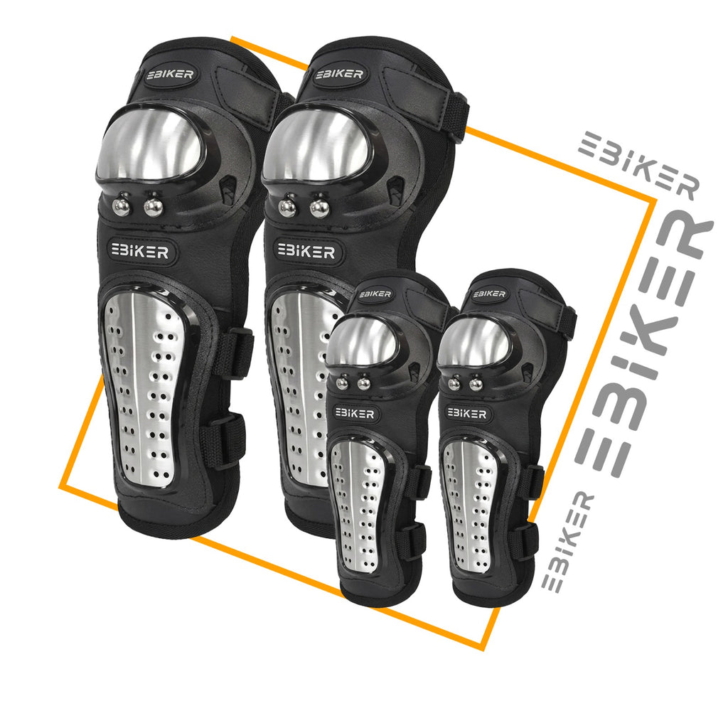 EBIKER Combo Offer Motorcycle Riding Gear Combo – Full Face Helmet, Gloves, Knee & Elbow Guards Set