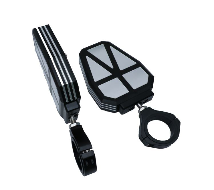 Pair of Black Framed Heavy Duty Aluminum Alloy UTV rearview Side mirror 