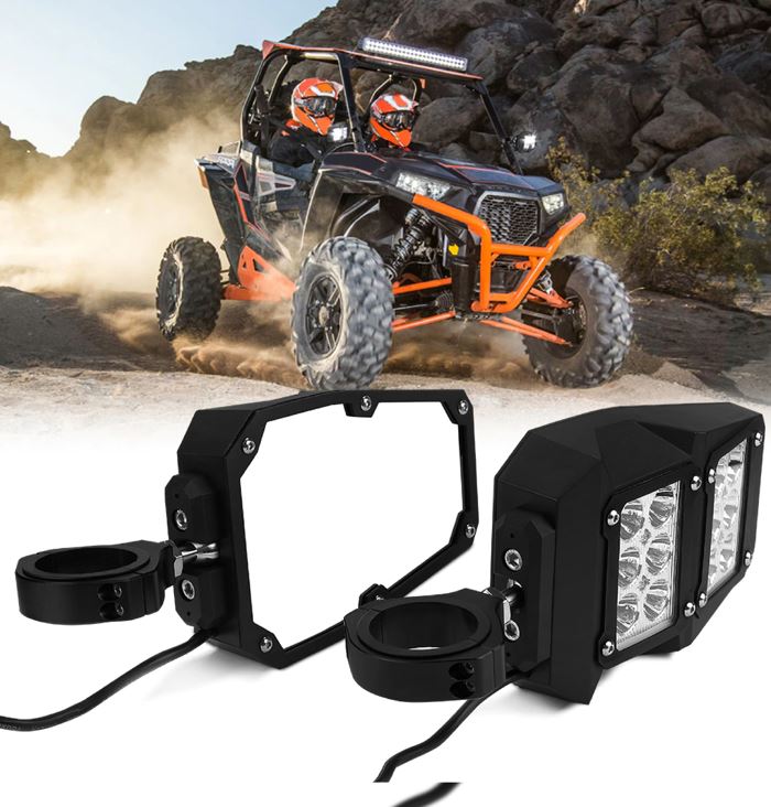 Pair of Universal Fit UTV Rear View Side Mirror For Polaris RZR XP1000 846050_4