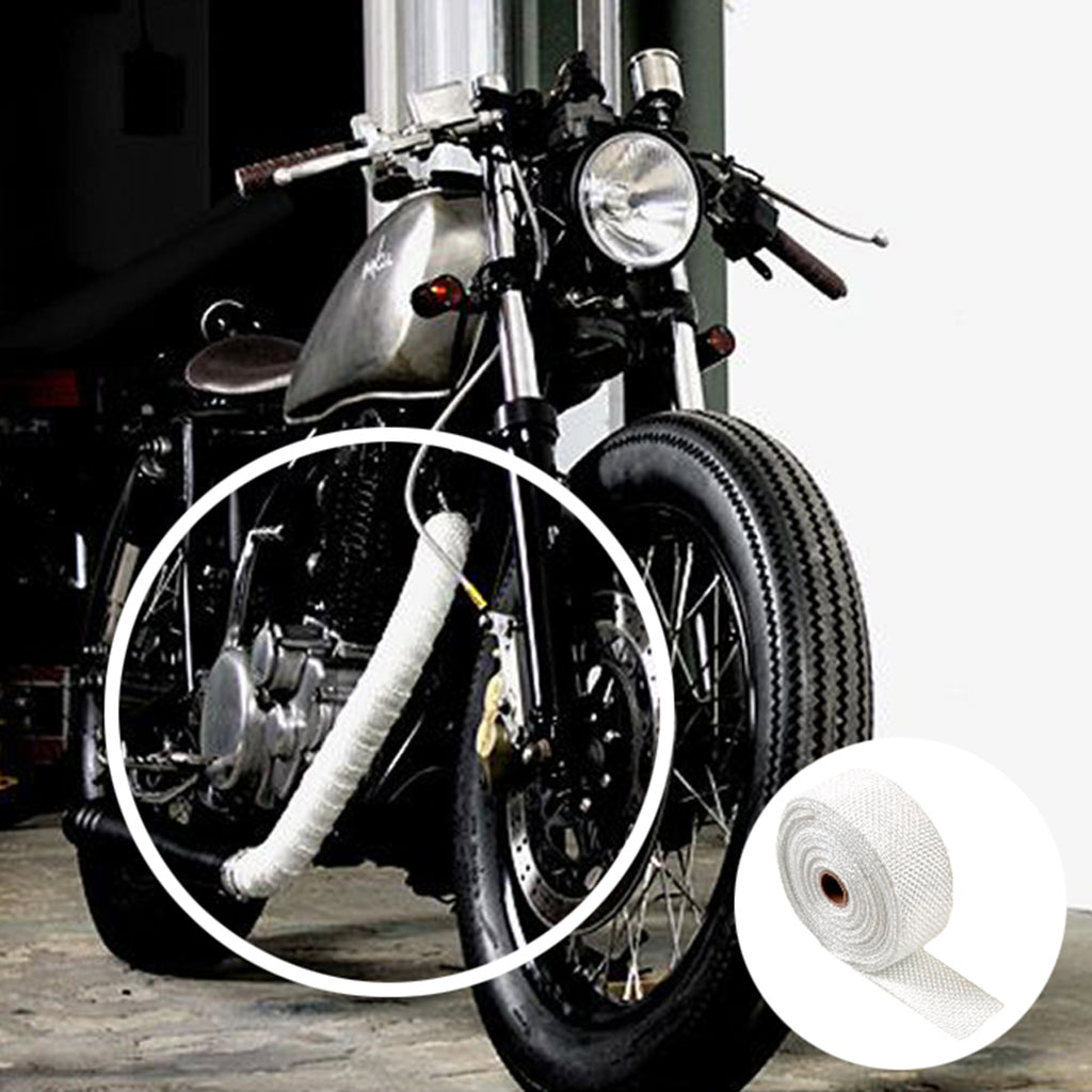 Motorcycle Exhaust Heat-Wrap 5CM x 10M White_4