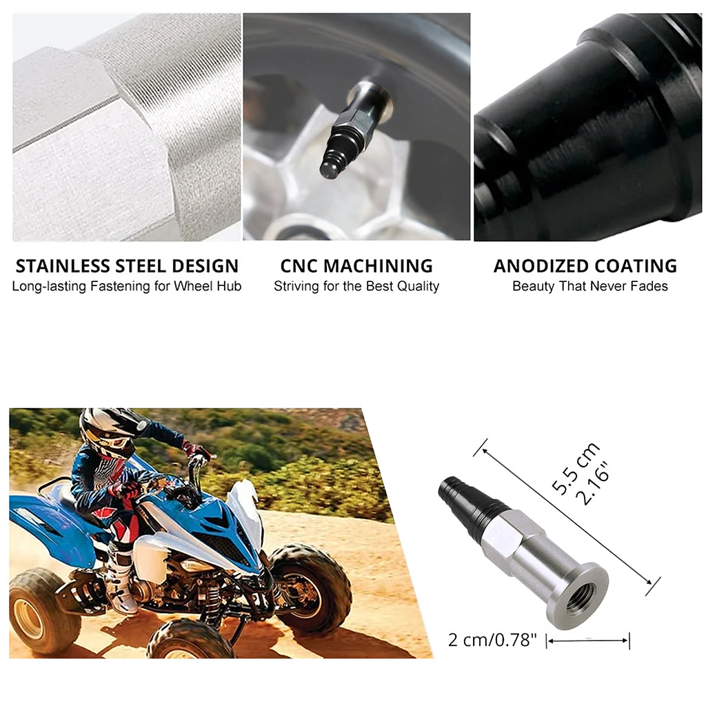 ATV 60mm Aluminum Wheel Lug Nuts For Yamaha Raptor_3