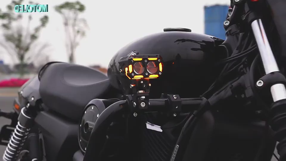 SYC-120W Dual Color Motorcycle LED Spotlight_7